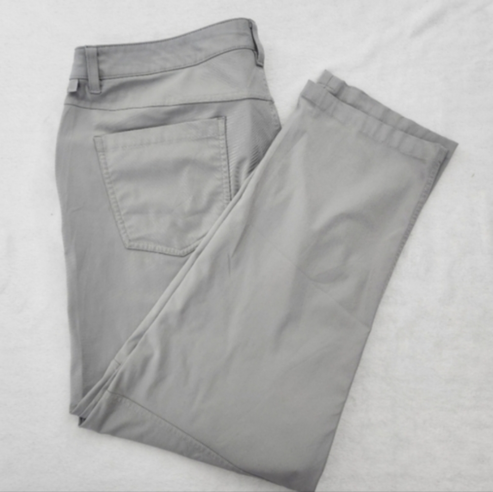 LULULEMON Men's ABC Classic Fit Pants‎ Light Grey/Silver Drops Size 38x29
